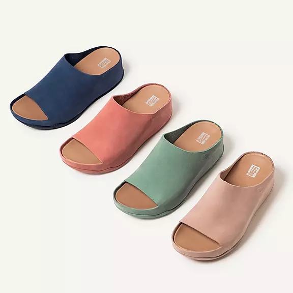 Ciabatte Donna FitFlop SHUV Nubuck Blu Marino | 40402349