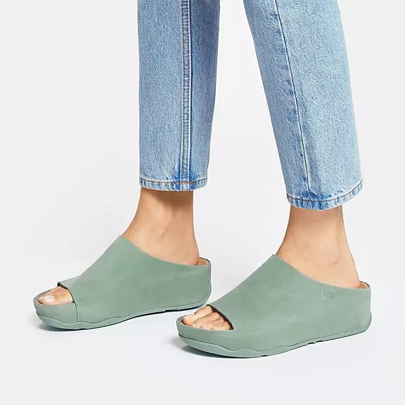 Ciabatte Donna FitFlop SHUV Nubuck Verdi | 18575618