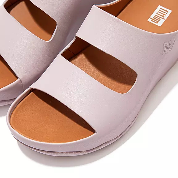Ciabatte Donna FitFlop SHUV Two-Bar Pelle Viola Chiaro | 75830470