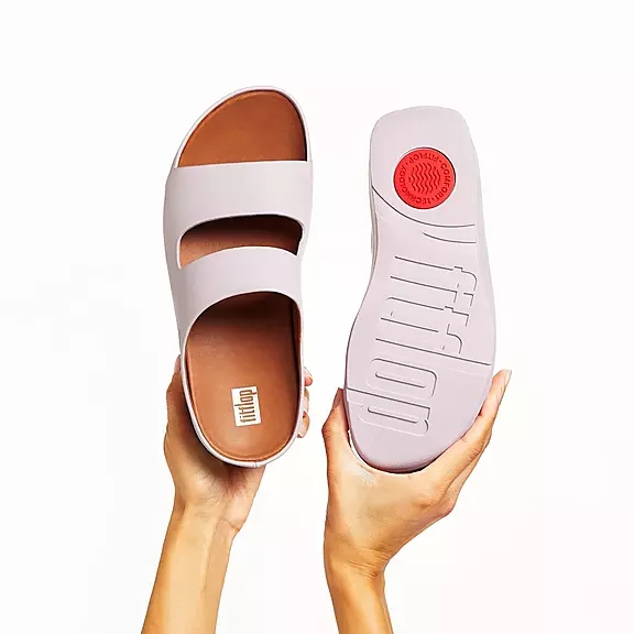Ciabatte Donna FitFlop SHUV Two-Bar Pelle Viola Chiaro | 75830470