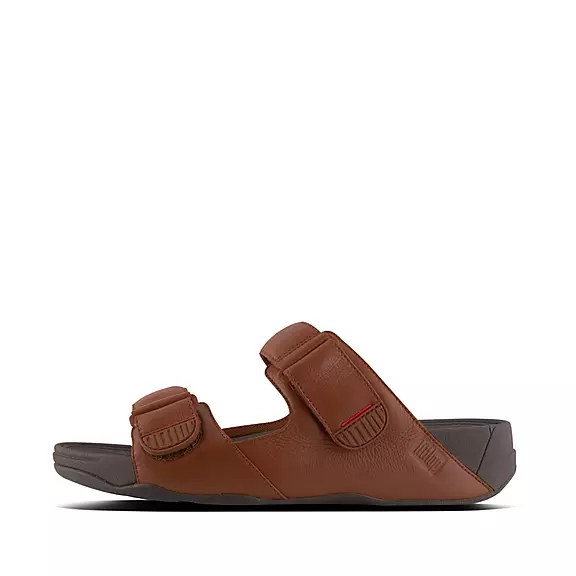 Ciabatte Uomo FitFlop GOGH Pelle Marroni Scuro | 10070906