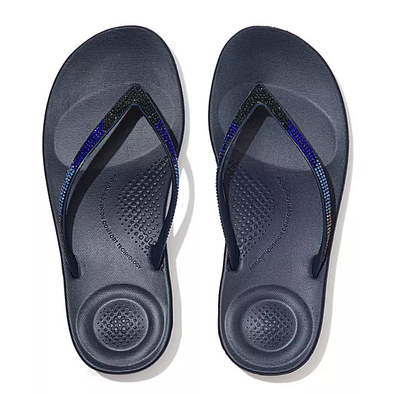 Infradito Donna FitFlop IQUSHION Ombré Sparkle Blu Marino | 15411473