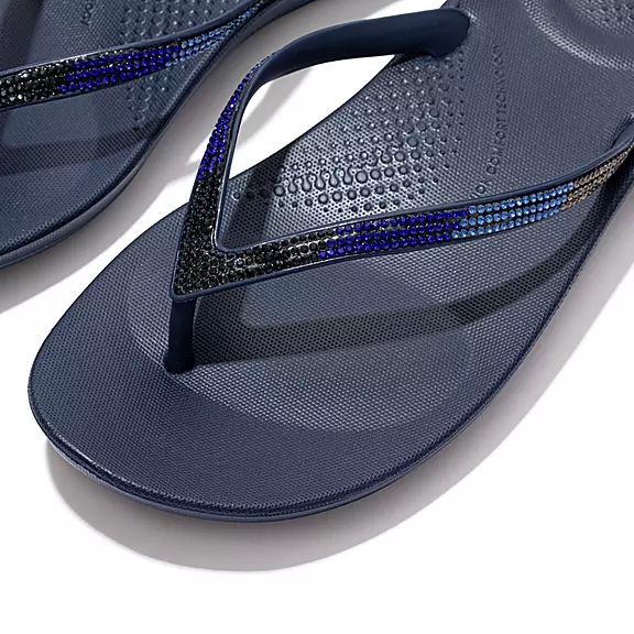 Infradito Donna FitFlop IQUSHION Ombré Sparkle Blu Marino | 15411473