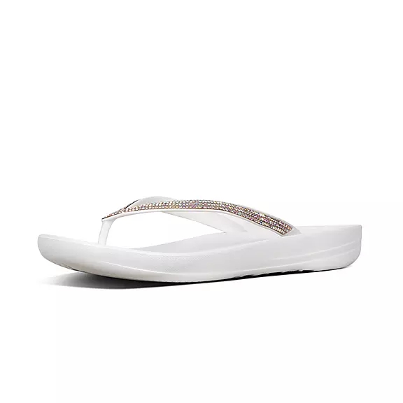 Infradito Donna FitFlop IQUSHION Sparkle Ergonomic Bianche | 28583878