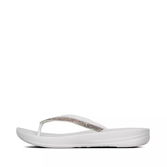 Infradito Donna FitFlop IQUSHION Sparkle Ergonomic Bianche | 28583878