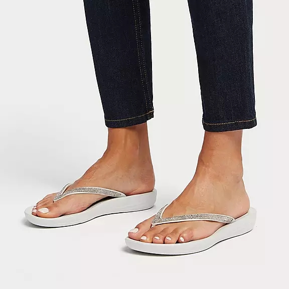 Infradito Donna FitFlop IQUSHION Sparkle Ergonomic Grigie | 66070635