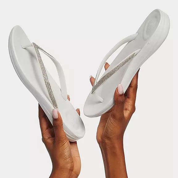 Infradito Donna FitFlop IQUSHION Sparkle Ergonomic Grigie | 66070635