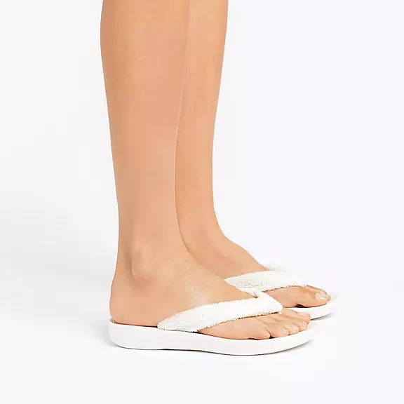 Infradito Donna FitFlop IQUSHION Towelling Bianche | 31610870