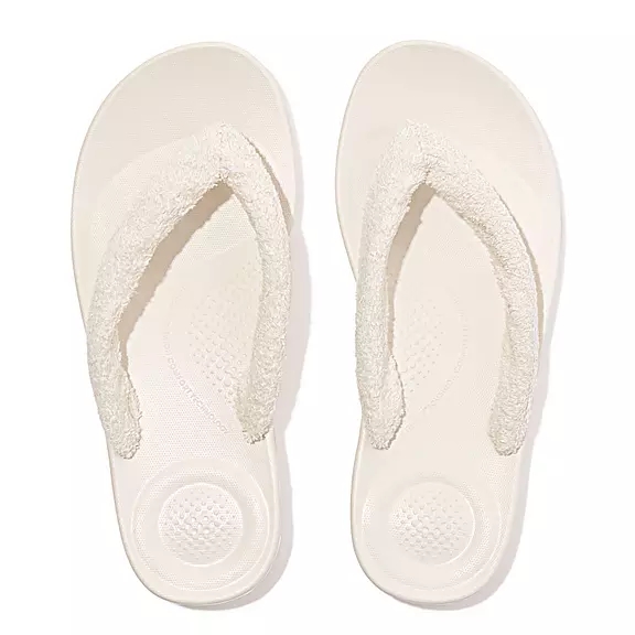 Infradito Donna FitFlop IQUSHION Towelling Bianche | 31610870