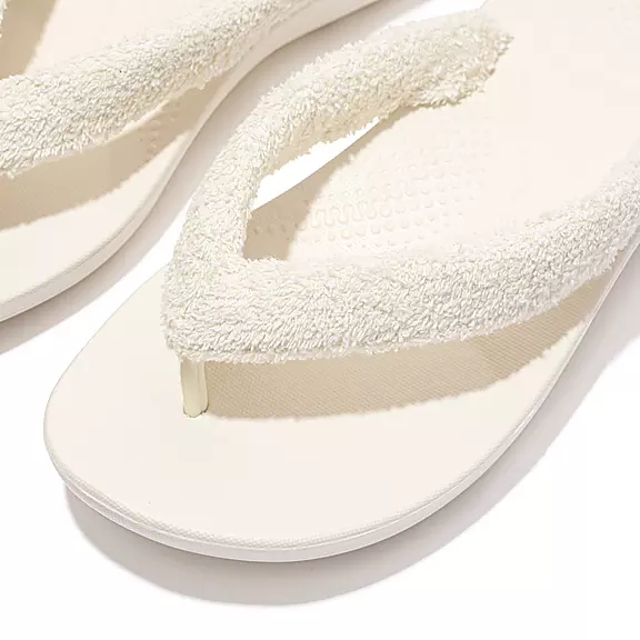 Infradito Donna FitFlop IQUSHION Towelling Bianche | 31610870