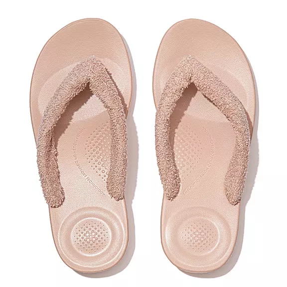 Infradito Donna FitFlop IQUSHION Towelling Beige | 48016175
