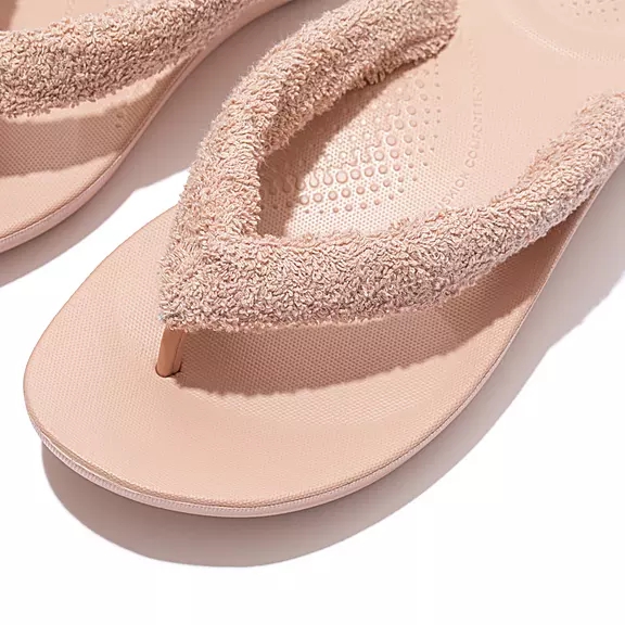 Infradito Donna FitFlop IQUSHION Towelling Beige | 48016175