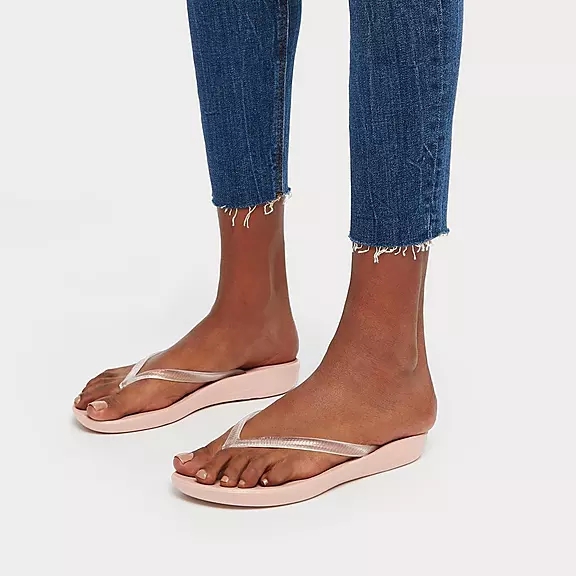Infradito Donna FitFlop IQUSHION Transparent Rosa | 61937007