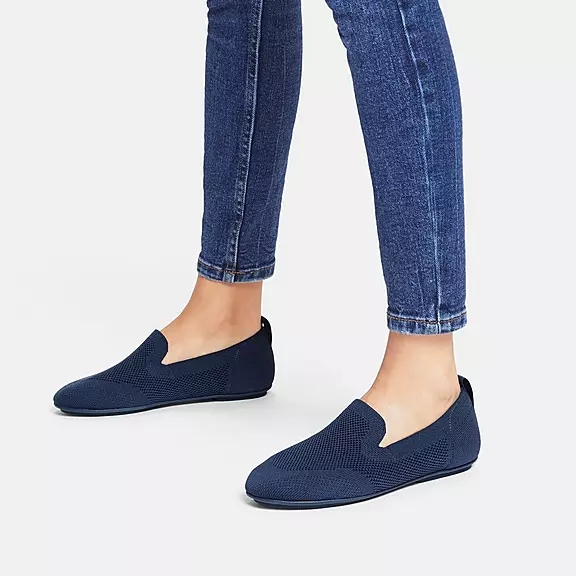 Mocassini Donna FitFlop ALLEGRO E01 Multi-Knit Blu Marino | 34384172