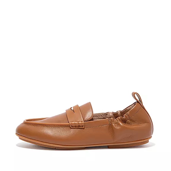 Mocassini Donna FitFlop ALLEGRO Pelle Penny Marroni Chiaro | 34497066