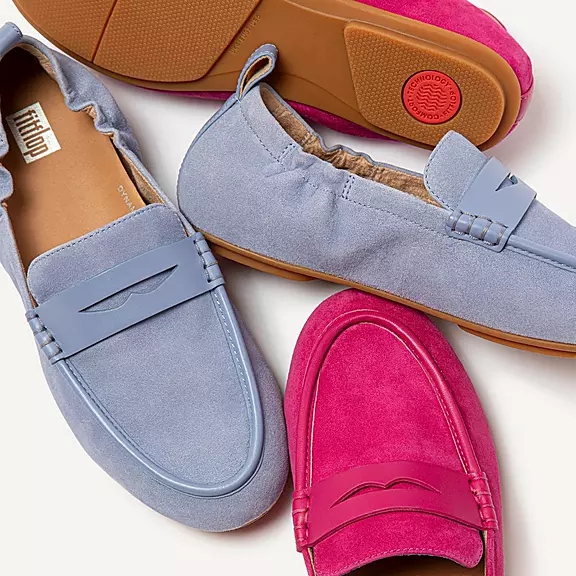 Mocassini Donna FitFlop ALLEGRO Pelle Scamosciata Penny Lavanda | 32845875