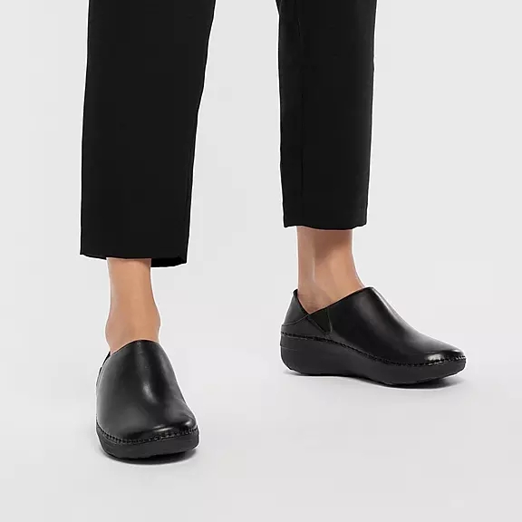 Mocassini Donna FitFlop SUPERLOAFER Pelle Nere | 36276764