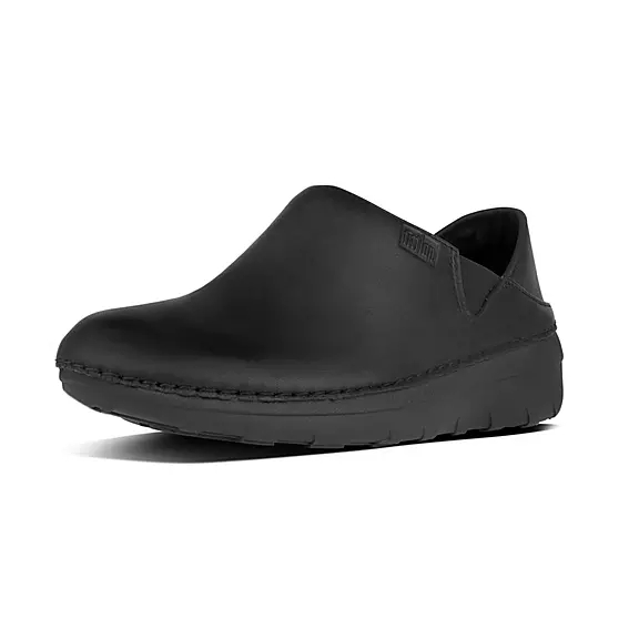 Mocassini Donna FitFlop SUPERLOAFER Pelle Nere | 36276764