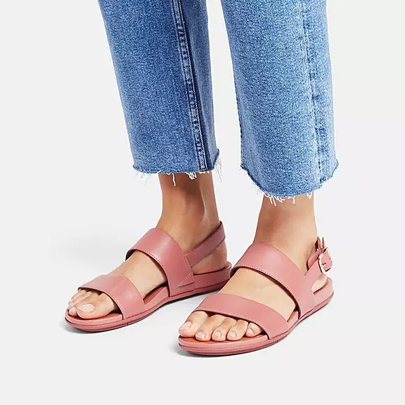 Sandali Con Cinturino Sul Retro Donna FitFlop GRACIE Pelle Rosa | 24747152