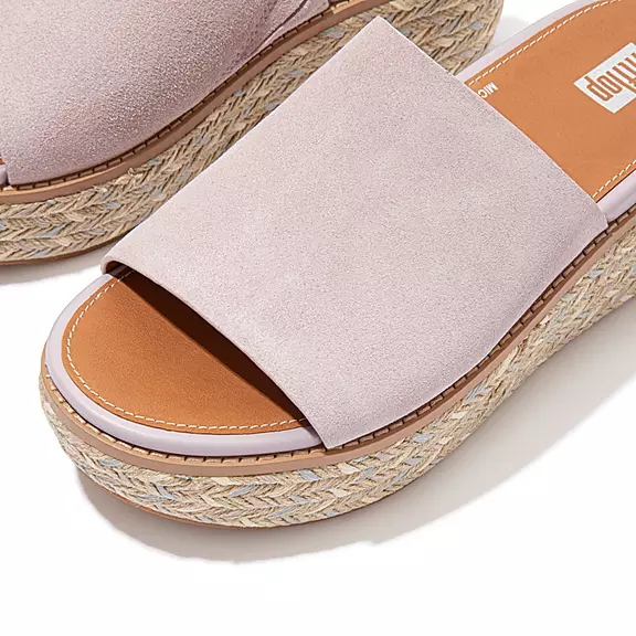 Sandali Con Plateau Donna FitFlop ELOISE Espadrillas Pelle Scamosciata Wedge Viola Chiaro | 54725468