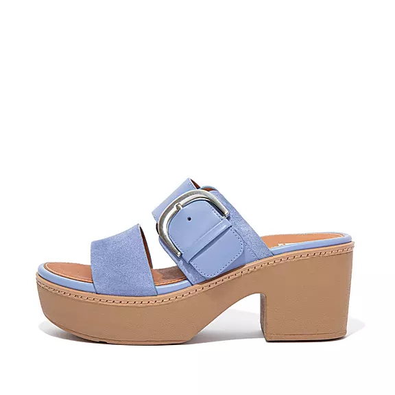 Sandali Con Plateau Donna FitFlop PILAR Pelle Scamosciata-Mix Lavanda | 30051990