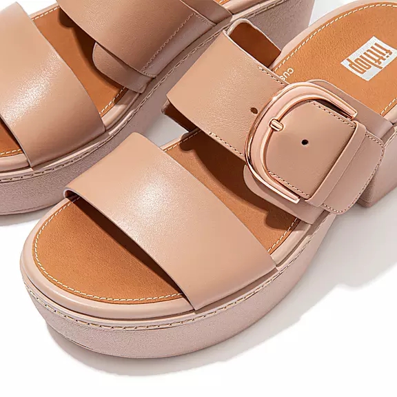 Sandali Con Plateau Donna FitFlop PILAR Pelle Beige | 81539971