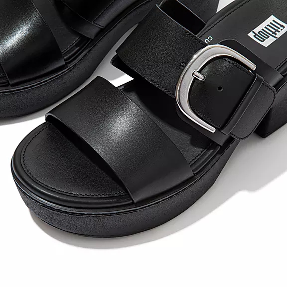 Sandali Con Plateau Donna FitFlop PILAR Pelle Nere | 93967972