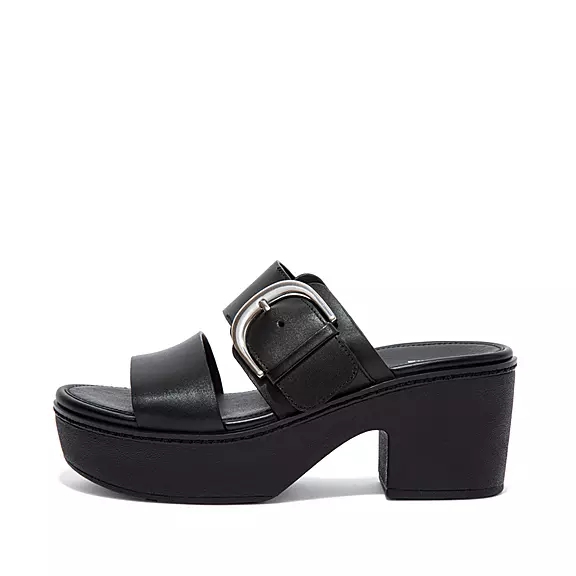 Sandali Con Plateau Donna FitFlop PILAR Pelle Nere | 93967972