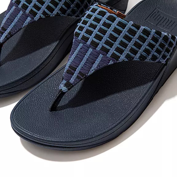 Sandali Con Puntale Donna FitFlop LULU Art-Denim Blu Marino | 38728494