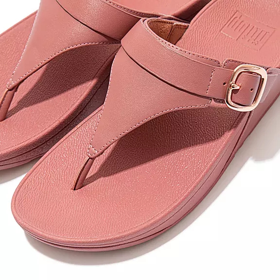 Sandali Con Puntale Donna FitFlop LULU Adjustable Pelle Rosa | 64939995