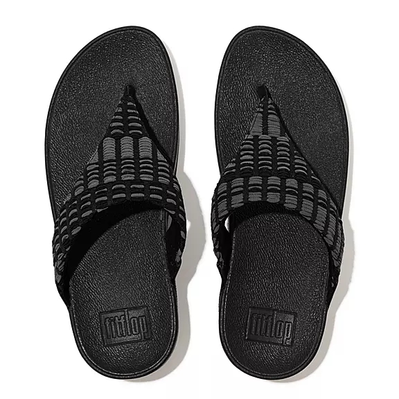 Sandali Con Puntale Donna FitFlop LULU Art-Denim Nere | 79149678