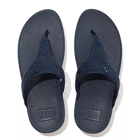 Sandali Con Puntale Donna FitFlop LULU Crystal Blu Marino | 21388860