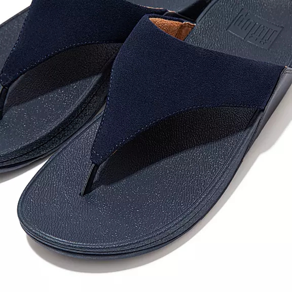 Sandali Con Puntale Donna FitFlop LULU Pelle Scamosciata Blu Marino | 31140350
