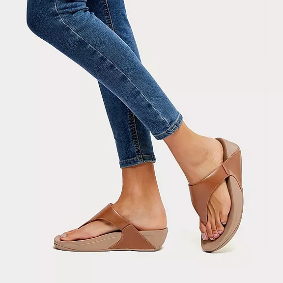 Sandali Con Puntale Donna FitFlop LULU Pelle Scamosciata Marroni Chiaro | 87013536