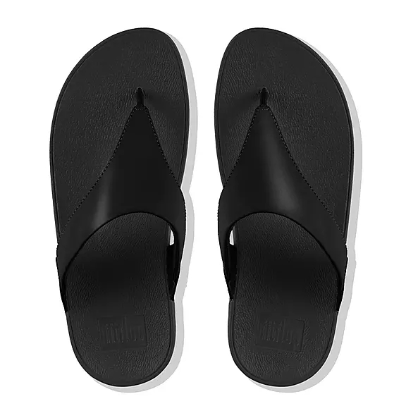 Sandali Con Puntale Donna FitFlop LULU Pelle Nere | 96483281