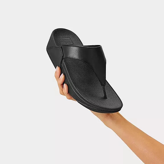 Sandali Con Puntale Donna FitFlop LULU Pelle Nere | 96483281