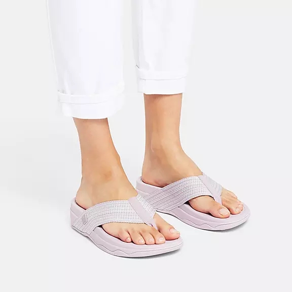 Sandali Con Puntale Donna FitFlop SURFA Webbing Viola Chiaro | 25497267