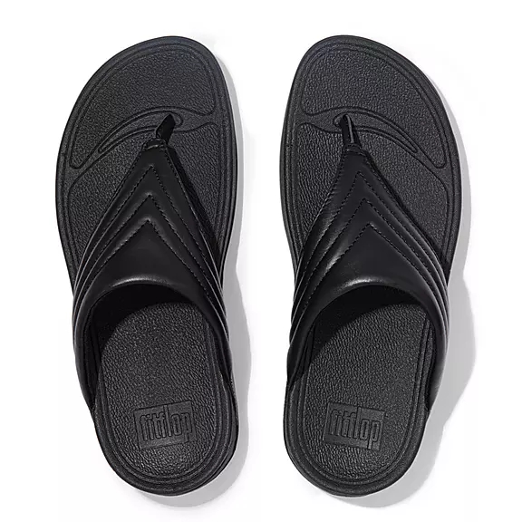 Sandali Con Puntale Donna FitFlop WALKSTAR Pelle Nere | 22528824