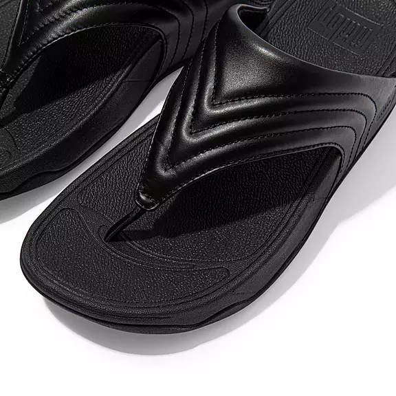 Sandali Con Puntale Donna FitFlop WALKSTAR Pelle Nere | 22528824