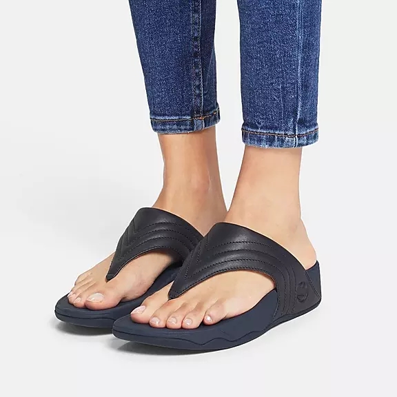 Sandali Con Puntale Donna FitFlop WALKSTAR Pelle Blu Marino | 31120903