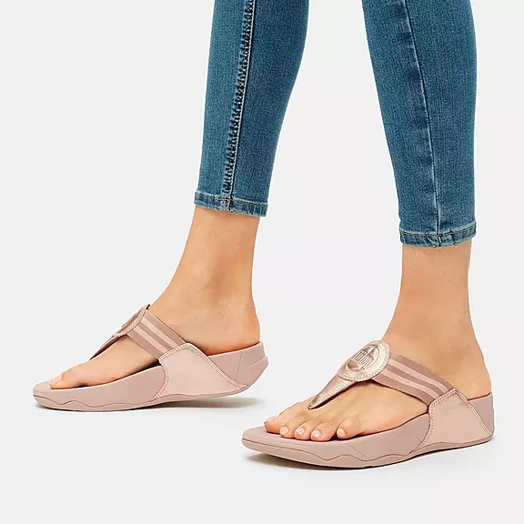 Sandali Con Puntale Donna FitFlop WALKSTAR Webbing Rosa | 93924995
