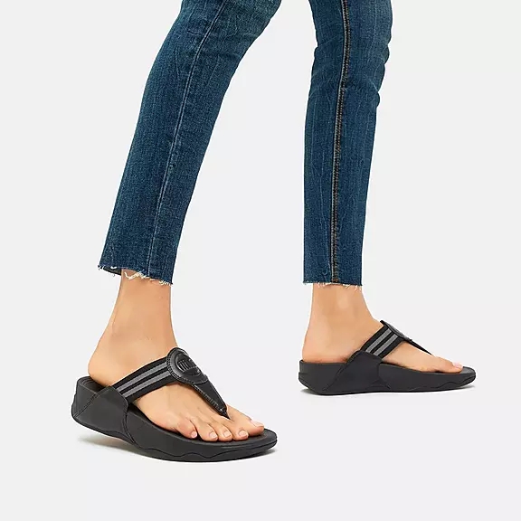 Sandali Con Puntale Donna FitFlop WALKSTAR Webbing Nere | 94309217