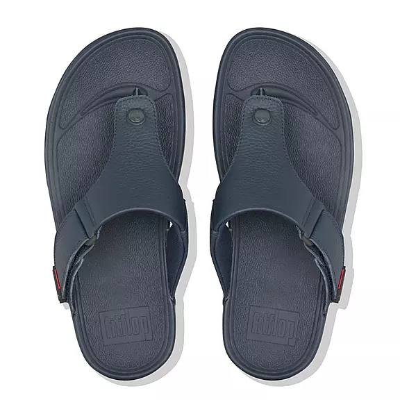 Sandali Con Puntale Uomo FitFlop TRAKK II Pelle Blu Marino | 50038392