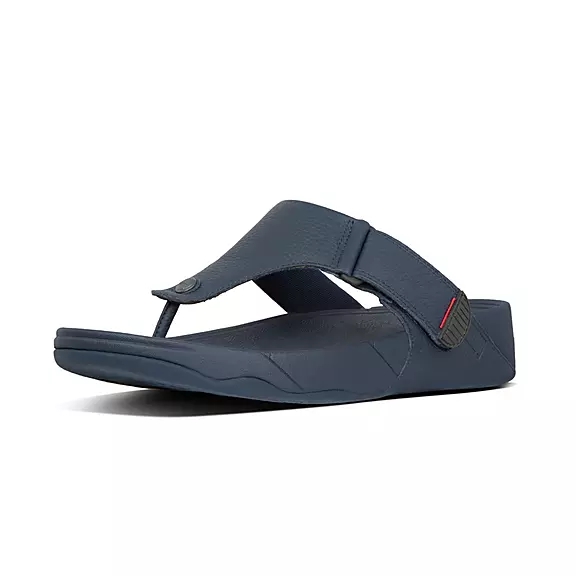 Sandali Con Puntale Uomo FitFlop TRAKK II Pelle Blu Marino | 50038392