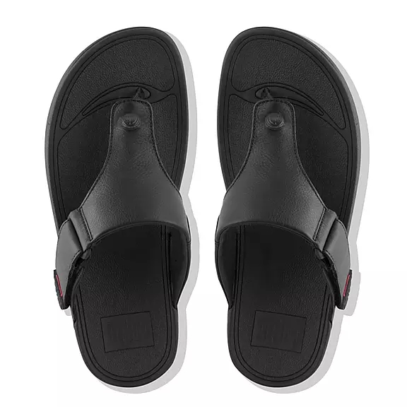 Sandali Con Puntale Uomo FitFlop TRAKK II Pelle Nere | 50051753
