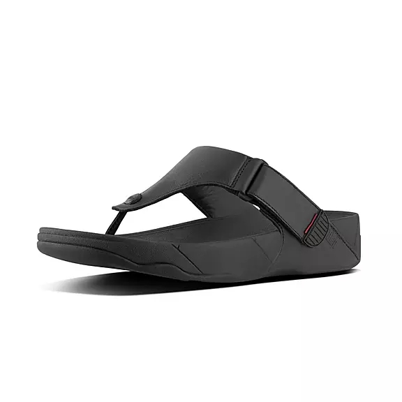Sandali Con Puntale Uomo FitFlop TRAKK II Pelle Nere | 50051753