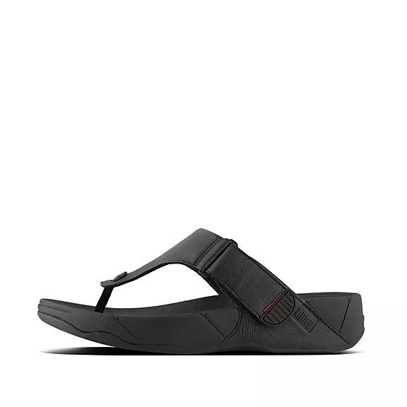 Sandali Con Puntale Uomo FitFlop TRAKK II Pelle Nere | 50051753