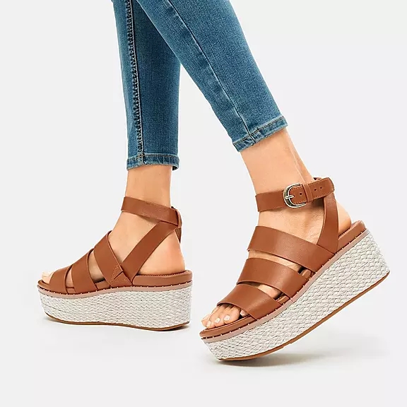 Sandali Con Zeppa Donna FitFlop ELOISE Espadrillas Marroni Chiaro | 30836237