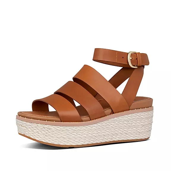 Sandali Con Zeppa Donna FitFlop ELOISE Espadrillas Marroni Chiaro | 30836237