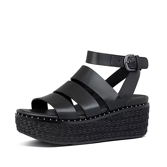 Sandali Con Zeppa Donna FitFlop ELOISE Espadrillas Nere | 50163922